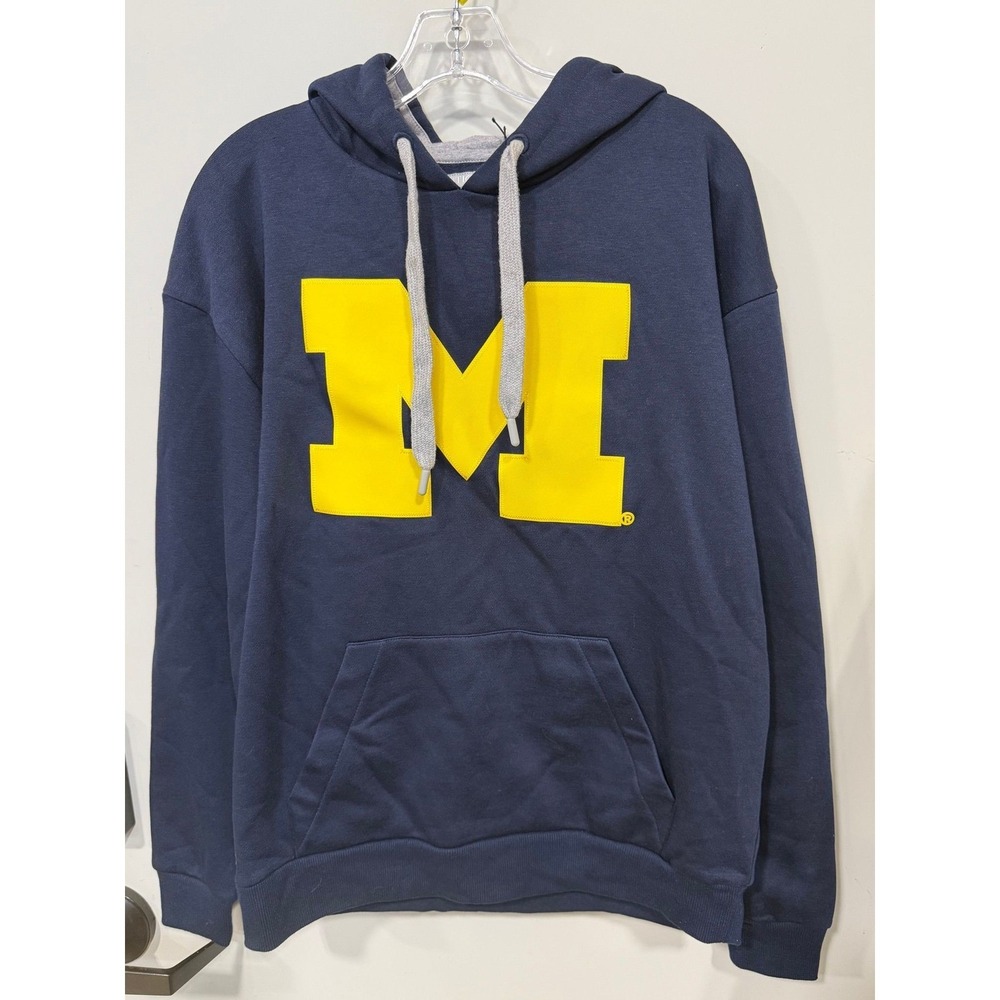 Michigan Wolverines Antigua Women's M Victory Pullover Hoodie Navy Maize NWT